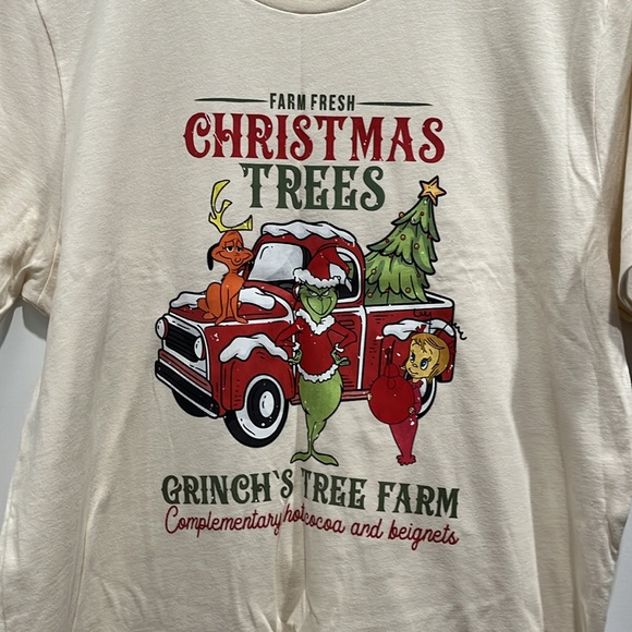 Grinch Christmas Shirt Farm Fresh Holiday Shirt Bella Canvas Shirt Size M - Picture 2 of 3
